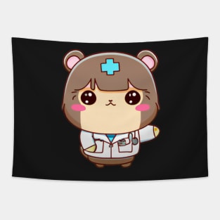 Cute Capybara Nurse Kawaii Tapestry