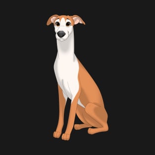 Red & White Whippet Dog T-Shirt