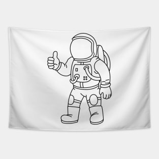 Spaceman Thumbs Up Tapestry