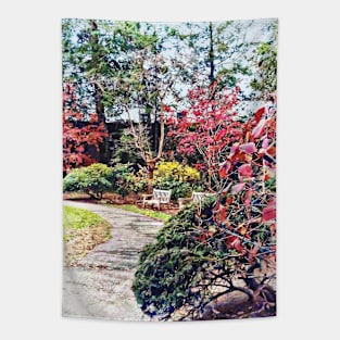 Path in Autumn Park Tapestry