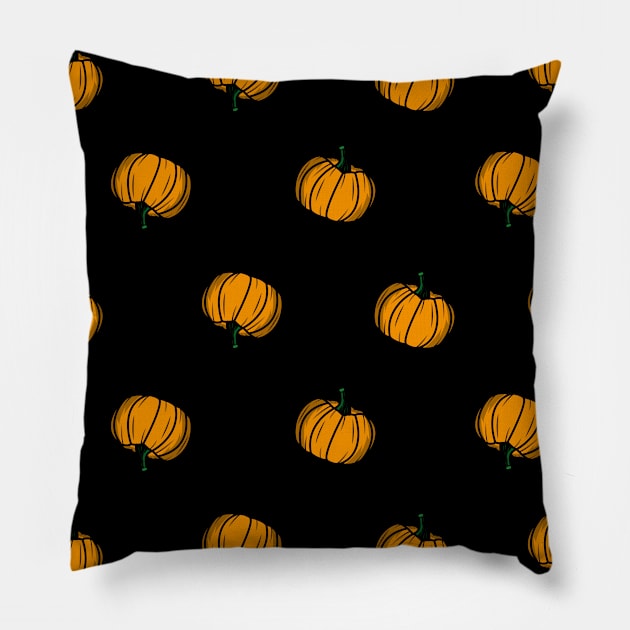 Pumpkin Vintage Pattern Design Pillow by JDP Designs