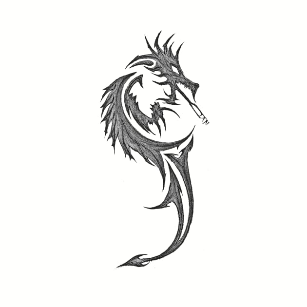 Tribal Dragon Design by Penxel