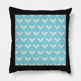 Minimal Christmas Holly Pattern Pillow