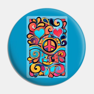 Peace and Love Pin