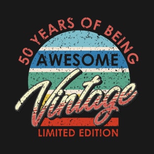 50 Years of Being Awesome Vintage Limited Edition T-Shirt