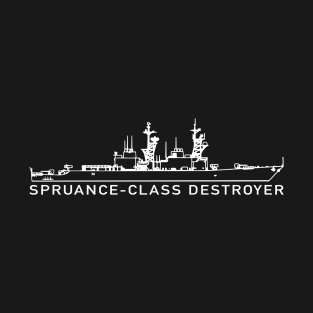 Spruance-class Destroyer Ship Blueprint Gift T-Shirt