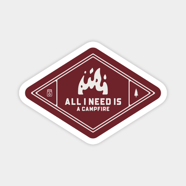 Camping All I Need Is A Campfire Magnet by Carley Creative Designs