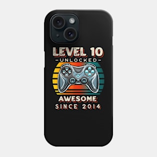 10th Birthday Gamer 10 Year Old Bday Boy Ten Son Phone Case