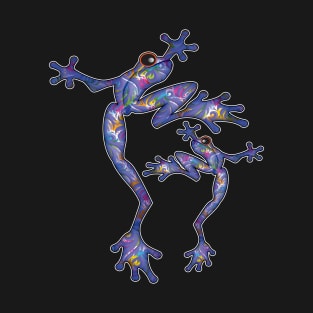 Purple Festive Dancing Frogs T-Shirt