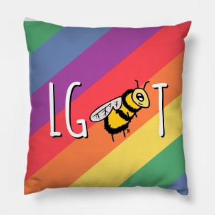 LGBT Rainbow Bee Pillow