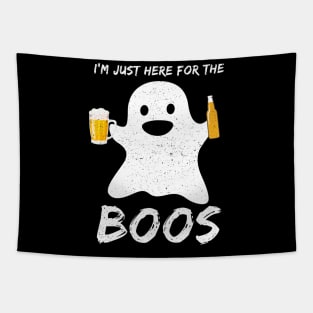 I'm just here for the boos Funny Beer Lover Halloween Tapestry