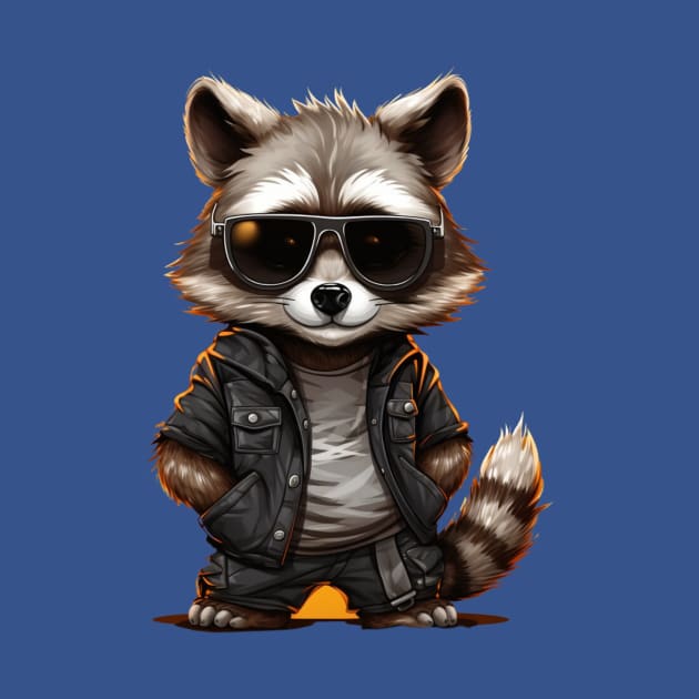 cool raccoon rapper by hnueng111