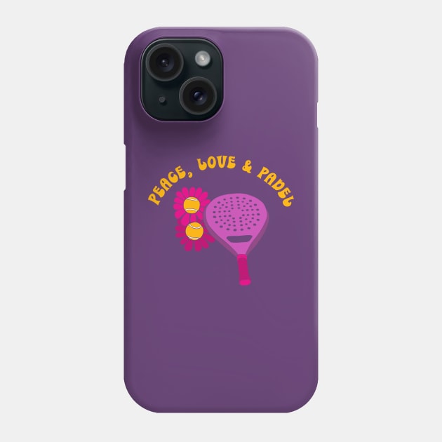 Peace, Love & Padel Phone Case by Alissa Carin