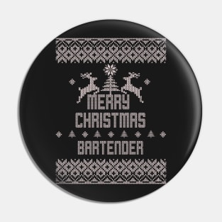Merry Christmas BARTENDER Pin