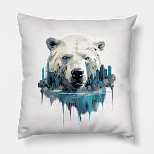 Polar Bear Animal Beauty Nature Wildlife Discovery Pillow