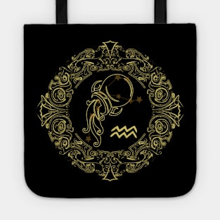 Zodiac Sign Aquarius Tote