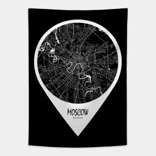 Moscow, Russia City Map - Travel Pin Tapestry