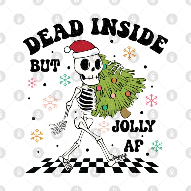 "Dead Inside but Jolly AF" Christmas Skeleton by FlawlessSeams