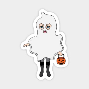 Ghost Halloween Trick or Treat Sticker 1 Magnet