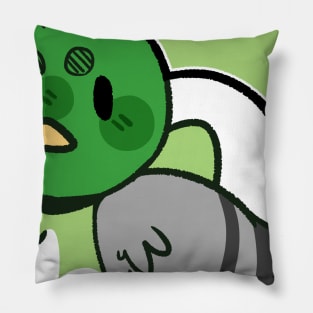 pride birb- Aromantic Variant Pillow