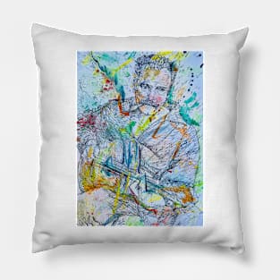 GEORGES BRASSENS watercolor portrait .2 Pillow