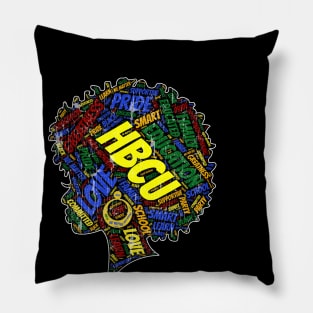 HBCU Grad Words in Afro Pillow