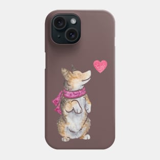 Watercolour Pembroke Welsh Corgi dog Phone Case