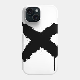 x black paint Phone Case