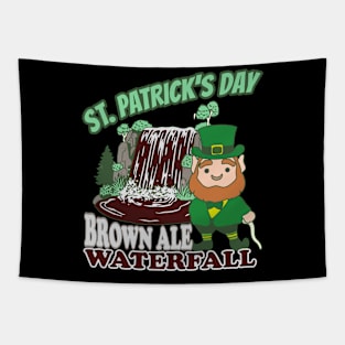 St Patricks Day Brown Ale Beer Waterfall Tapestry