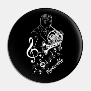 French Horn Player Pin