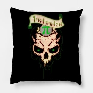 PI Day Irrational Skull Design Forest Green Edition Pillow
