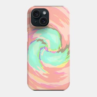 Twirl of Crystal Lines Of Pastel Orange and Green Phone Case