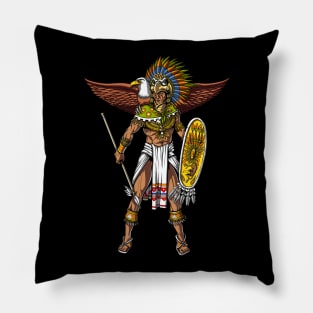 Aztec Eagle Warrior Native Mayan Pillow