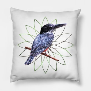 Giant Kingfisher - Bird in Africa - Ornithology Pillow