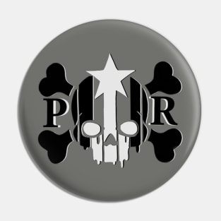 Puerto Rico flag skull and crossbones Pin