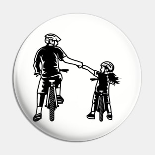 Dad and Daughter Riding a bicycle! Pin