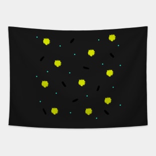 Yellow brush dots Tapestry