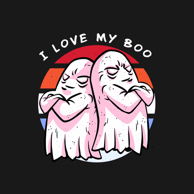 I Love My Boo Halloween Design by UNDERGROUNDROOTS