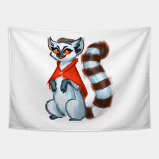 Cute Lemur Drawing Tapestry