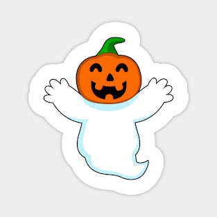 Ghost Halloween Pumpkin Magnet