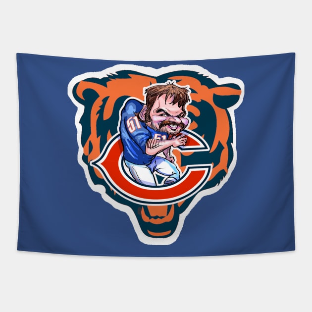 Dick Butkus Tribute Tapestry by Biomek