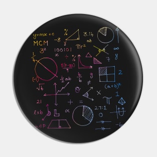 Math formulae (watercolor background) Pin