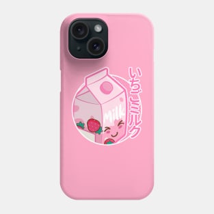 Cute Japanese Kawaii Strawberry Milk Carton Phone Case