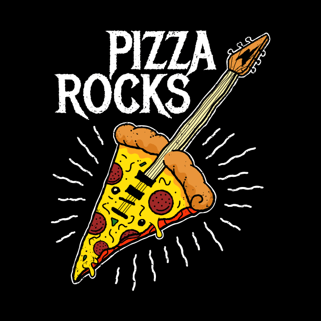 Pizza Guitar - Funny Pizza Rocks Guitar by propellerhead