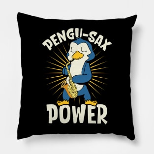 Pengu-Sax Power - Penguin on the Saxophon Pillow