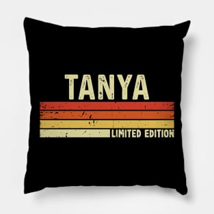 Tanya Name Vintage Retro Limited Edition Gift Pillow