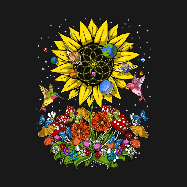 Psychedelic Sunflower by underheaven