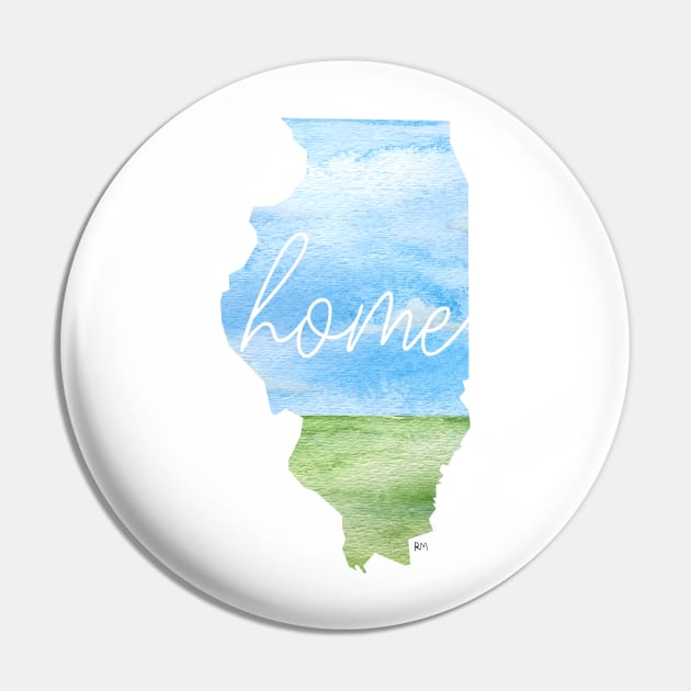 Illinois Home State Pin by RuthMCreative