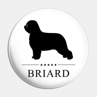 Briard Black Silhouette Pin