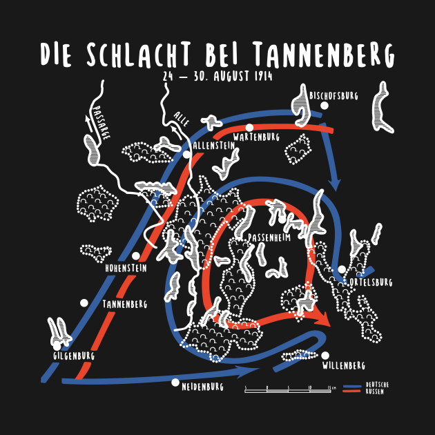 wwi map tannenberg battle